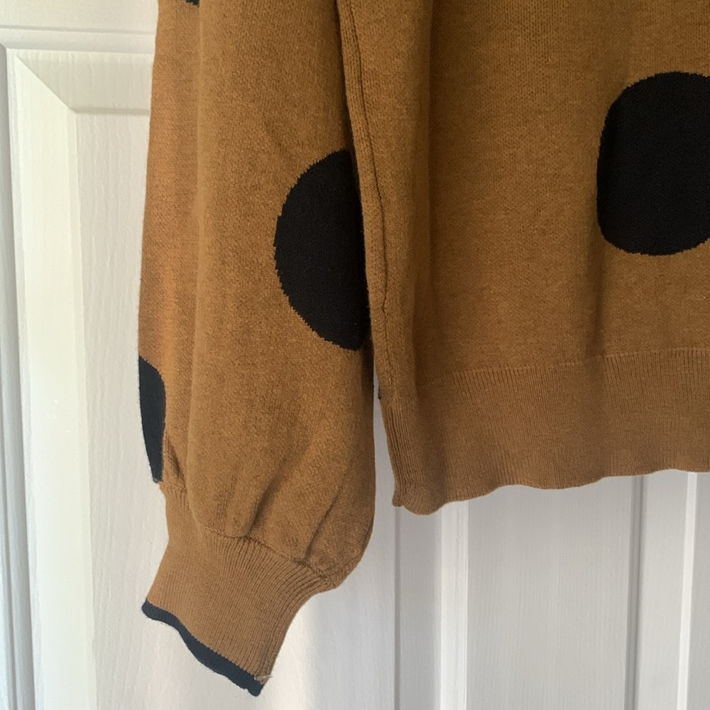 Who What Wear Brown & Black Polka-Dot Sweater & Midi Skirt Set - Picture 7 of 16